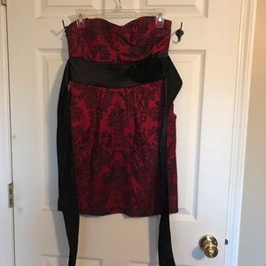 Red and Black Dress
